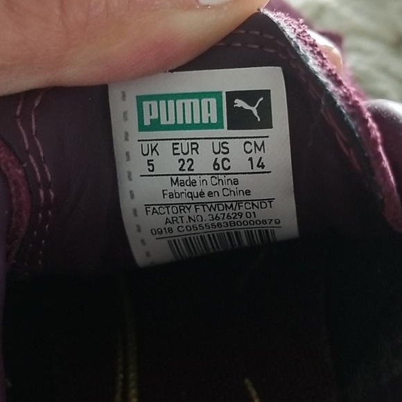 Girls puma shoes with bows on the back - Picture 4 of 5